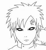 Gaara Coloring Pages Naruto Lineart Sand Anime Comments Deviantart sketch template