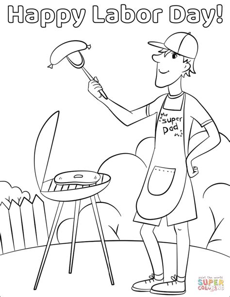 happy labor day coloring page  printable coloring pages