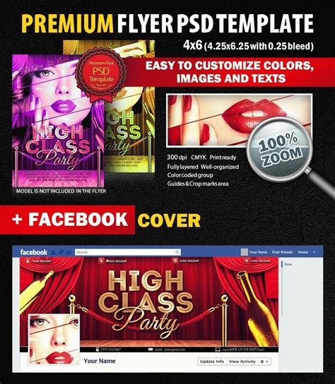 high class party psd flyer template  styleflyers
