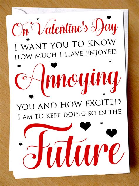 funny valentines day card love annoying  husband wife