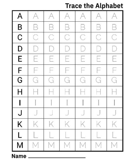 capital alphabets tracing worksheets printable learning printable