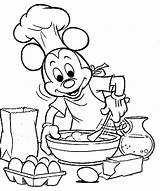 Mickey Koch Mouse Fazendo Cozinheiro Chef Cozinhando Cozinheiros Popular Bakery Qdb Malvorlagen Riscos Kleurplaten Bulkcolor Afkomstig sketch template