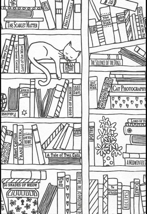 library coloring pages