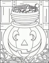 Coloring Pages Halloween Pumpkins Fan sketch template