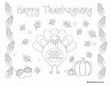 Thanksgiving Coloring Placemat Printable Kids Table Happy Cardstock Regular Enjoy Paper Print Copy Cute Now sketch template