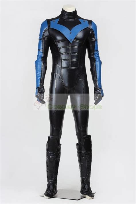 Custom Cheap Batman Arkham City Nightwing Cosplay Costume Richard John