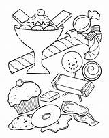 Coloring Sweets Pages Printable Sheets sketch template