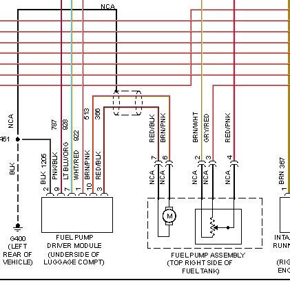 engine  fuel pump wiring diagram