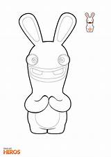 Lapin Lapins Rabbids Cretins Coloriages Inedits Gratuitement Telecharger sketch template