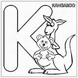 Kolorowanki Kangaroo Angielski Alfabet Dzieci sketch template