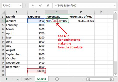 formula  percentage  total  excel  tutorials library