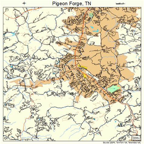 pigeon forge tennessee street map
