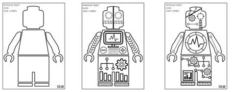 lego robot coloring pages  bins   hands