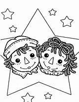 Raggedy Ann Coloring Andy Pages Netart Getdrawings Choose Board sketch template