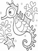 Seahorse Coloring Pages Printable Print Kids Recommended sketch template