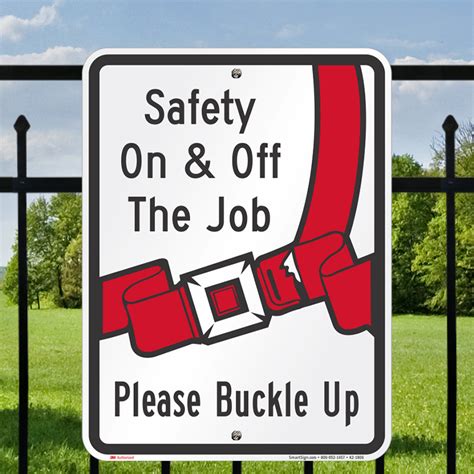 please buckle up for safety sign sku k2 1806