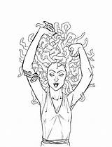 Coloring Pages Hair Gorgon Medusa Crazy Snake Pulled Her Drawing Face Getcolorings Getdrawings Netart Print Color sketch template