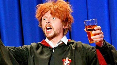 Watch Simon Pegg Wish Harry Potter Happy Birthday As A Drunk Ron Weasley