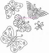 Embroidery Hand Patterns Butterflies Butterfly Designs Pattern Simple Stitch Flower C1920 Dragonflies Knitting Format Jewswar Stitching Flowers Choose Board Vintage sketch template