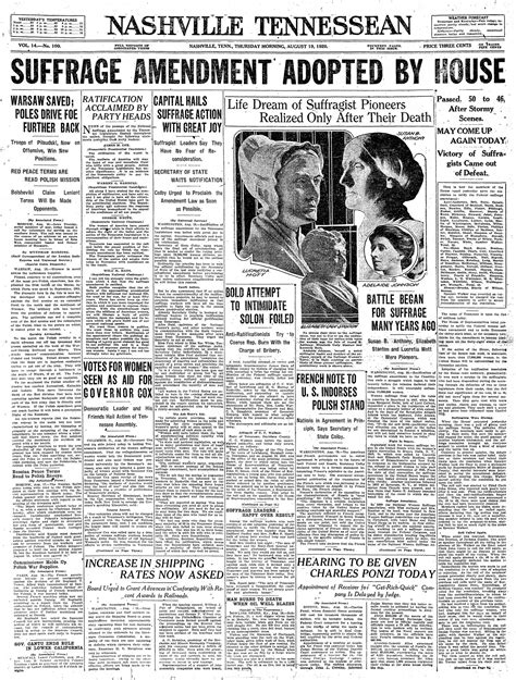 Here S What The Newspaper Front Pages Looked Like When Women Got The
