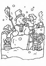 Coloring Snow Pages Snowman Man Making Printable Winter Playing Plow Color Print Sheets Getcolorings Edupics Colossal Popular sketch template