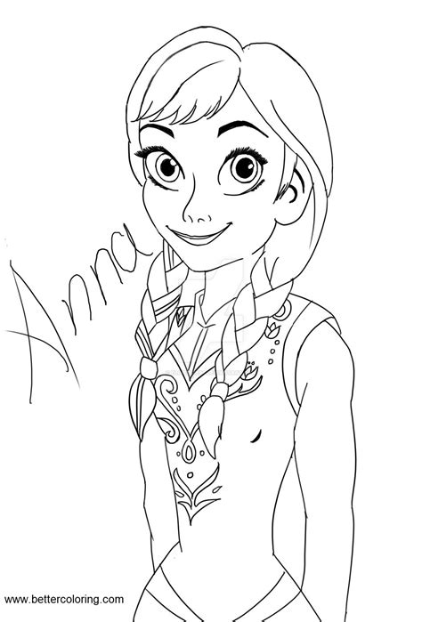 princess anna coloring pages lineart  elihedgie  printable