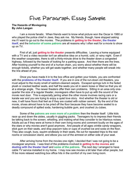 paragraph essay examples  high school   paragraph essay