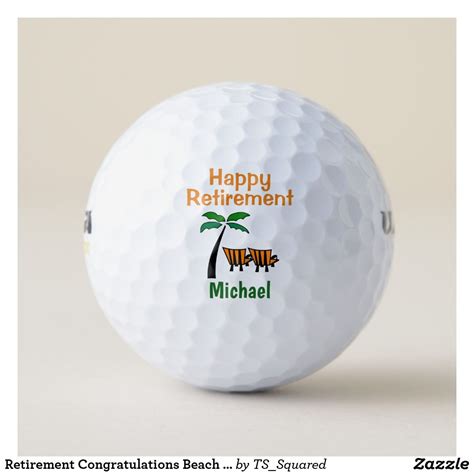 happy retirement congratulations beach relax golf balls zazzle golf ball happy retirement
