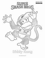 Coloring Smash Kong Super Diddy Brothers Bros Pages Fun sketch template