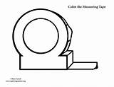Tape Coloring Measuring sketch template