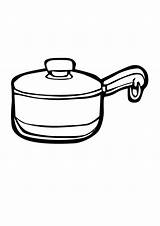 Coloring Pots Pans Pot sketch template