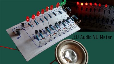 easy led audio vu meter circuit    transistors  home youtube
