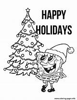 Coloring Christmas Pages Spongebob Tree Printable Print Colouring Color Sheets Book Info Kids Choose Board sketch template