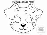 Maska Dzieci Dalmatian Piesek Puppy Kolorowanka Druku Mascaras Simplemomproject Imprimir Máscaras Drukowanka Drukowania Carnaval Malowankę Wydrukuj sketch template