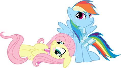 Fluttershy And Rainbow Dash By Muhmuhmuhimdead On Deviantart