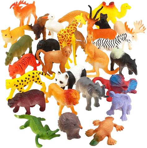animal toy  pack mini wild plastic animals models toys kit jungle realistic ebay