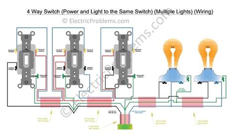 switch wiring diagram multiple lights   electric problems