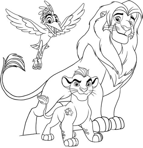 lion guard disney coloring pages