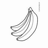 Coloring Bananas Apples Pages Print Color Kids sketch template
