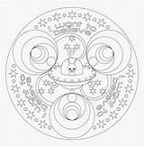 Celestial Mandala sketch template