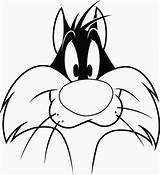 Sylvester Tunes Looney sketch template