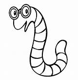 Worm Coloring Pages Worms Earthworm Color Insect Print Bookworm Draw Printable Template Kids Animals Back Earth Thecolor Clipart Sheet Templates sketch template