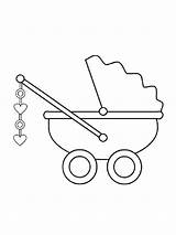 Coloring Pages Stroller Baby Printable sketch template