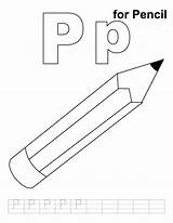 Coloring Pages Pencil Practice Handwriting Colouring Kids Letter Sheets Printable Letters Visit Kidscoloring Big Pp sketch template