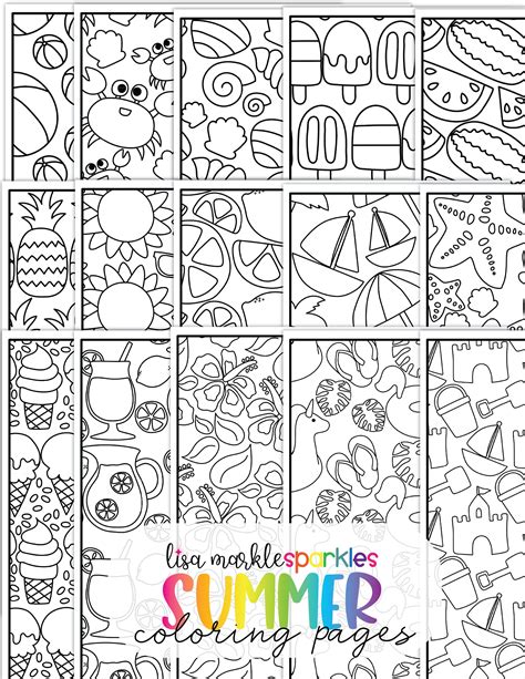 summer coloring pages printable  kids summer activities etsy