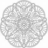 Coloring Pages Geometric Mandala Adults Printable Adult Pattern sketch template