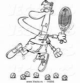 Outline Tennis Toonaday sketch template