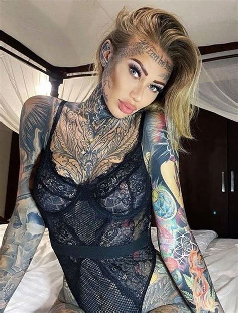 Britains Most Tattooed Woman Flaunts Intimate Ink On Onlyfans And