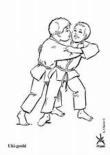 Judo Uki Goshi Jitsu Coloriages Gulli Aikido Martiaux sketch template