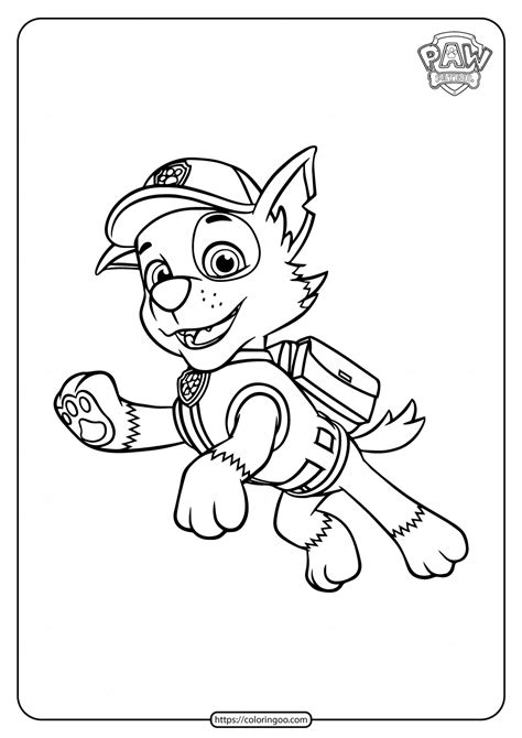 paw patrol rocky coloring pages  kids